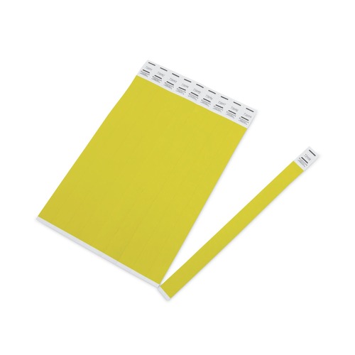 Wristbands | Advantus 91123 9.75 in. x 0.75 in. Numbered Crowd Management Wristbands - Neon Yellow (500/Pack) image number 0