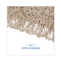 Floor Dusters & Accessories | Boardwalk BWKM245C 24 in. x 5 in. Cotton Head 60 in. Wood Handle Cotton Dry Mopping Kit - Natural (1-Kit) image number 4