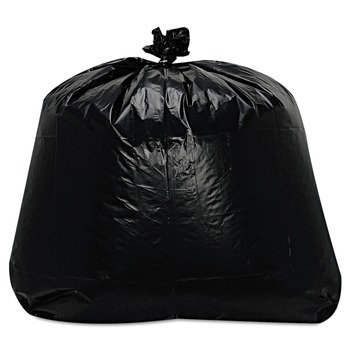 Trinity Plastics 100584 43 in. x 47 in. 56 gal. 1.6 mil Flat Pack Low-Density Can Liners - Black (100/Carton)