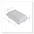 Food Containers & Lids | Eco-Products EP-HC96NFA Vanguard 9 in. x 6 in. x 3 in. 1-Compartment Renewable and Compostable Sugarcane Clamshells - White (250/Carton) image number 3