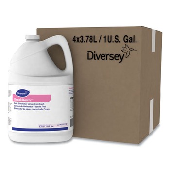 AIR FRESHENERS AND ODOR ELIMINATORS | Diversey Care 94355110 1 gal. Bottle Breakdown Liquid Odor Eliminator - Cherry Almond Scent (4/Carton)
