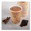 Cups | SOLO 412MSN-0029 12 oz. Printed Mistique Polycoated Hot Paper Cups - Brown (1000/Carton) image number 3