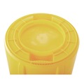 Indoor Waste Receptacles | Rubbermaid Commercial FG262000YEL 20 gal. Vented Round Plastic Brute Container - Yellow image number 1