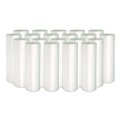 High-Density Trash Bags | Boardwalk Z4833RNKR01 16 Gallon 6 mic 24 in. x 33 in. Perforated Roll High-Density Can Liners - Natural (50 Bags/Roll, 20 Rolls/Carton) image number 0