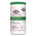 Cleaning Cloths & Wipes | Clorox Healthcare 30824 9 in. x 6.75 in. Hydrogen Peroxide Cleaner Disinfectant Wipes - Unscented (95/Canister, 6 Canisters/Carton) image number 2