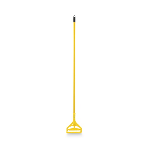 Mop Handles | Boardwalk BWK620 60 in. Quick Change Side-Latch Plastic Mop Head Aluminum Handle - Yellow image number 0