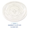 Cup Lids | Boardwalk BWKPET912STRAWPK 9 oz. to 12 oz. Crystal-Clear Cold Cup Straw-Slot Lids - Clear (100/Pack) image number 4