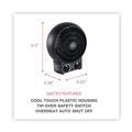 Facility Heaters | Alera ALEHEFF10B 1500 Watts 8.25 in. x 4.37 in. x 9.5 in. Heater Fan - Black image number 3