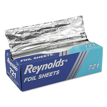 Reynolds Wrap 000000000000000721 10.75 in. x 12 in. Pop-Up Interfolded Aluminum Foil Sheets (500/Box)