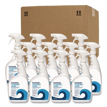 BATHROOM CLEANERS | Boardwalk BWK4846 32 oz Tile and Grout Cleaner - Minted Evergreen Scent (12/Carton)