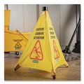 Signs | Carlisle 3694204 18 x 22.25 x 20 Pop-Up Caution Cone - Yellow image number 4