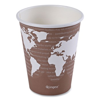 Eco-Products EP-BHC8-WA 8 oz. World Art Renewable and Compostable Hot Cups (20 Packs/Carton)