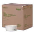 Food Containers & Lids | Eco-Products EP-BSC32S-GS 7.28 in. Diameter x 2.48 in. GreenStripe Paper Food Containers - White (300/Carton) image number 0