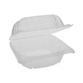 Food Containers & Lids | Pactiv Corp. YCI821600000 SENSATION SmartLock 5.74 x 5.95 x 3.1 Plastic Hinged Lid Container - Clear (500/Carton) image number 0