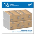 Perforated Roll & Hand Towels | Scott 37490 Essential 1-Ply 8 in. x 9.4 in. Multi-Fold Towels - White (16/Carton) image number 1