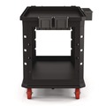 Carts | Suncast Commercial PUCHD2645 26.5 in. x 48.78 in. x 34.81 in. 2 Shelves 6 Bins Plastic Heavy Duty Plus Utility Cart - Black image number 5
