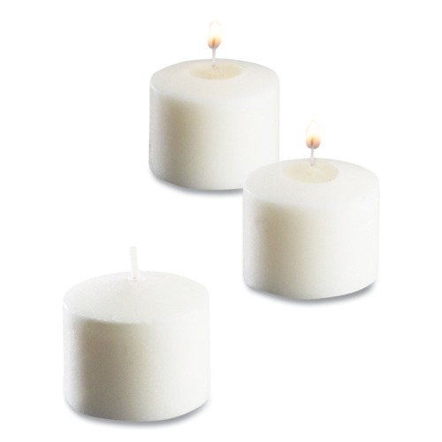 Candles | Sterno 40104 10 Hour Burn 1.46 in. x 1.33 in. Food Warmer Votive Candles - White (288/Carton) image number 0