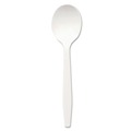Disposable Spoons | Dixie PSM21 Plastic Mediumweight Soup Spoons - White (1000/Carton) image number 3