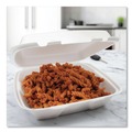 Food Containers & Lids | Dart 90HT1R 9 in. x 9 in. x 3 in. Foam Hinged Lid Containers - White (200/Carton) image number 4