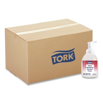 Tork 400022 18 oz. Pump Bottle Unscented Alcohol Foam Hand Sanitizer (6/Carton)