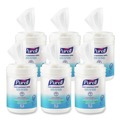 Hand Sanitizing Wipes | PURELL 9031-06 6 in. x 7 in. Unscented Alcohol Formula Hand Sanitizing Wipes - White (6 Canisters/Carton) image number 0