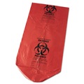 Waste Receptacles | Inteplast Group WSL4046R Low-Density 45 Gallon 40 in. x 46 in. Commercial Can Liners - Red (100/Carton) image number 3