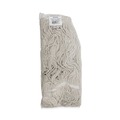 Mop Heads | Boardwalk BWK424CEA 24 oz. Cotton Pro Loop Web/Tailband Wet Mop Head - White image number 1