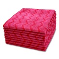 Cleaning Cloths & Wipes | Rubbermaid Commercial FGQ62000RD00 HYGEN Microfiber 16 in. x 16 in. Cleaning Cloths - Red (12/Carton) image number 3