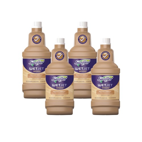 Floor Cleaners | Swiffer 77133 WetJet System 1.25 L Bottle Cleaning-Solution Refill - Blossom Breeze Scent (4/Carton) image number 0
