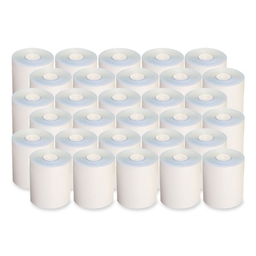 Perforated Roll & Hand Towels | AmerCareRoyal CR2300 3 in. x 90 ft No Carbon Register Rolls - White/Yellow (30/Carton) image number 0