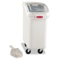 Food Storage Containers & Lids | Rubbermaid Commercial FG360088WHT 20.57 Gallon 13-1/8 in. x 29-1/4 in. x 28 in. ProSave Mobile Ingredient Bin - White image number 1