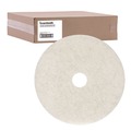 Floor Pads-Cleaning, Buffing & Polishing | Boardwalk BWK4017NAT 17 in. Diameter Natural Burnishing Floor Pads - White (5/Carton) image number 1