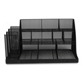 Condiment Organizers | Mind Reader CMG2MESH-BLK 11.61 in. x 23.9 in. x 12.76 in. 14-Compartment Network Collection Coffee Cup and Condiment Countertop Organizer - Black image number 6