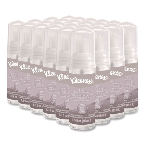 Hand Sanitizers | Kleenex 34136 1.5 oz. Pump Bottle Alcohol-Free Foam Hand Sanitizer - Unscented (24/Carton) image number 0