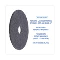 Floor Pads-Stripping | Boardwalk BWK4017HIP 17 in. Diameter High Performance Stripping Floor Pads - Black (5/Carton) image number 4