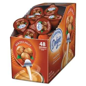  | International Delight WWI02283 0.4375 oz. Flavored Liquid Non-Dairy Coffee Creamer - Hazelnut (48/Box)