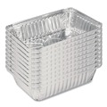 Perforated Roll & Hand Towels | Handi-Foil 2061-30-500 6 in. x 8.59 in. x 1.25 in. 1.5 lbs. Capacity Aluminum Oblong Pan - Silver (500/Carton) image number 1