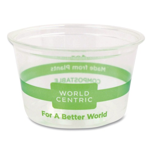 Cups | World Centric CP-CS-4S 4 oz PLA Plastic Cold Cups - Clear (1000/Carton) image number 0
