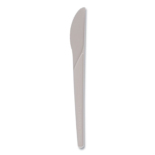 Disposable Knives | Eco-Products EP-S011-W Plantware 6 in. Knife Compostable Cutlery - White (1000/Carton) image number 0