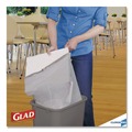 Drawstring & Kitchen Bags | Glad 70427 ForceFlex 13 Gallon 0.72 mil 23.75 in. x 24.88 in. Tall Kitchen Drawstring Trash Bags - Gray (100/Carton) image number 8