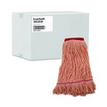 Mop Heads | Boardwalk BWK503OR Super Loop Cotton/Synthetic Fiber Wet Mop Head - Large, Orange (12/Carton) image number 0
