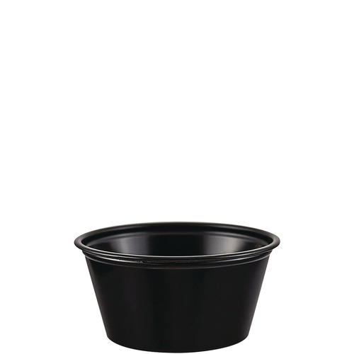 Cups | Dart P200BLK 2 oz. Polystyrene Portion Cups - Black (2500/Carton) image number 0