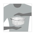 Food Containers & Lids | Dart CH64DEF ClearPac SafeSeal 8.1 in. x 7.8 in. x 3.3 in. Tamper-Resistant/Evident Containers - Clear (200/Carton) image number 5