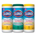 Cleaning Cloths & Wipes | Clorox 30112 7 in. x 8 in. 1-Ply Disinfecting Wipes - Fresh Scent/Citrus Blend, White (35/Canister, 3 Canisters/Pack) image number 0