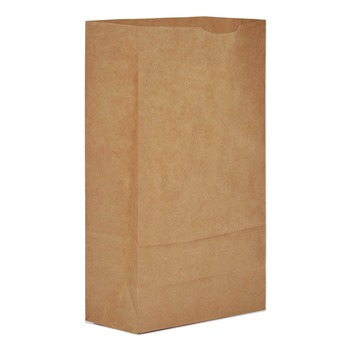 Ross & Wallace Paper Products 130308500PK/BL 6 in. x 3.88 in. x 12.5 in. #8 Size Extra-Heavy-Duty Grocery Paper Bags - Kraft (500/Bundle)