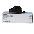 Food Service Disposable & Single Use Gloves | Boardwalk BWK396MBX 4.4 mil General Purpose Powder-Free Disposable Nitrile Gloves - Medium, Black (100/Box) image number 1
