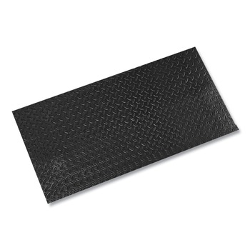 Crown FL 2436KD 24 in. x 36 in. Tuff-Spun Foot-Lover Rectangular Diamond Surface Mat - Black