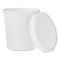 Food Containers & Lids | SOLO KHB16A-2050 16 oz. Flexstyle Double Poly Paper Food Combo Packs - White (500/Carton) image number 0