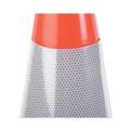Traffic Safety | Tatco 25900 14 in. x 14 in. x 28 in. Traffic Cone - Orange/Silver image number 3