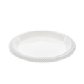 Plates | Pactiv Corp. MI10 10.25 in. Diameter Meadoware Impact Plastic Plate Dinnerware - White (500/Carton) image number 0
